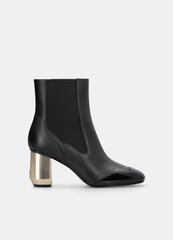 Stivaletti in pelle con logo