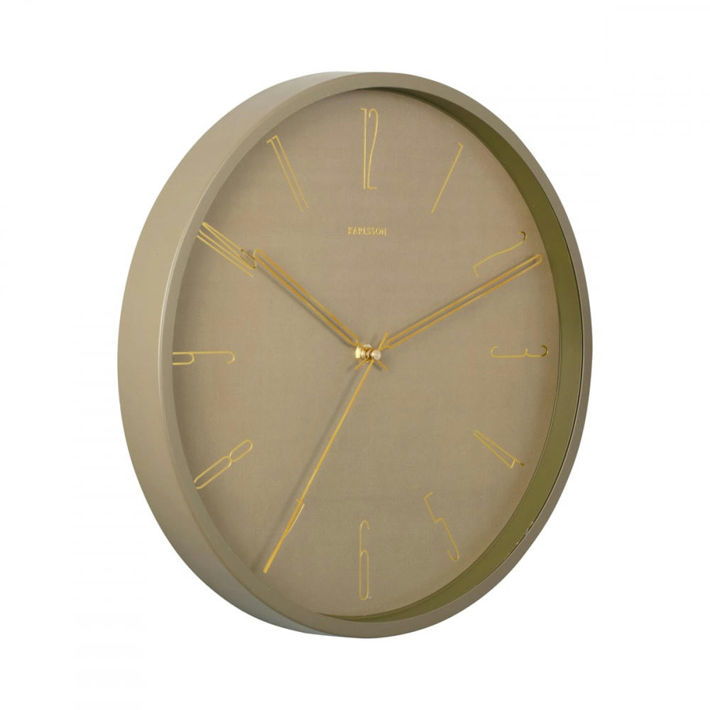 BELLE NUMBERS - Horloge murale en métal vert diam 35cm