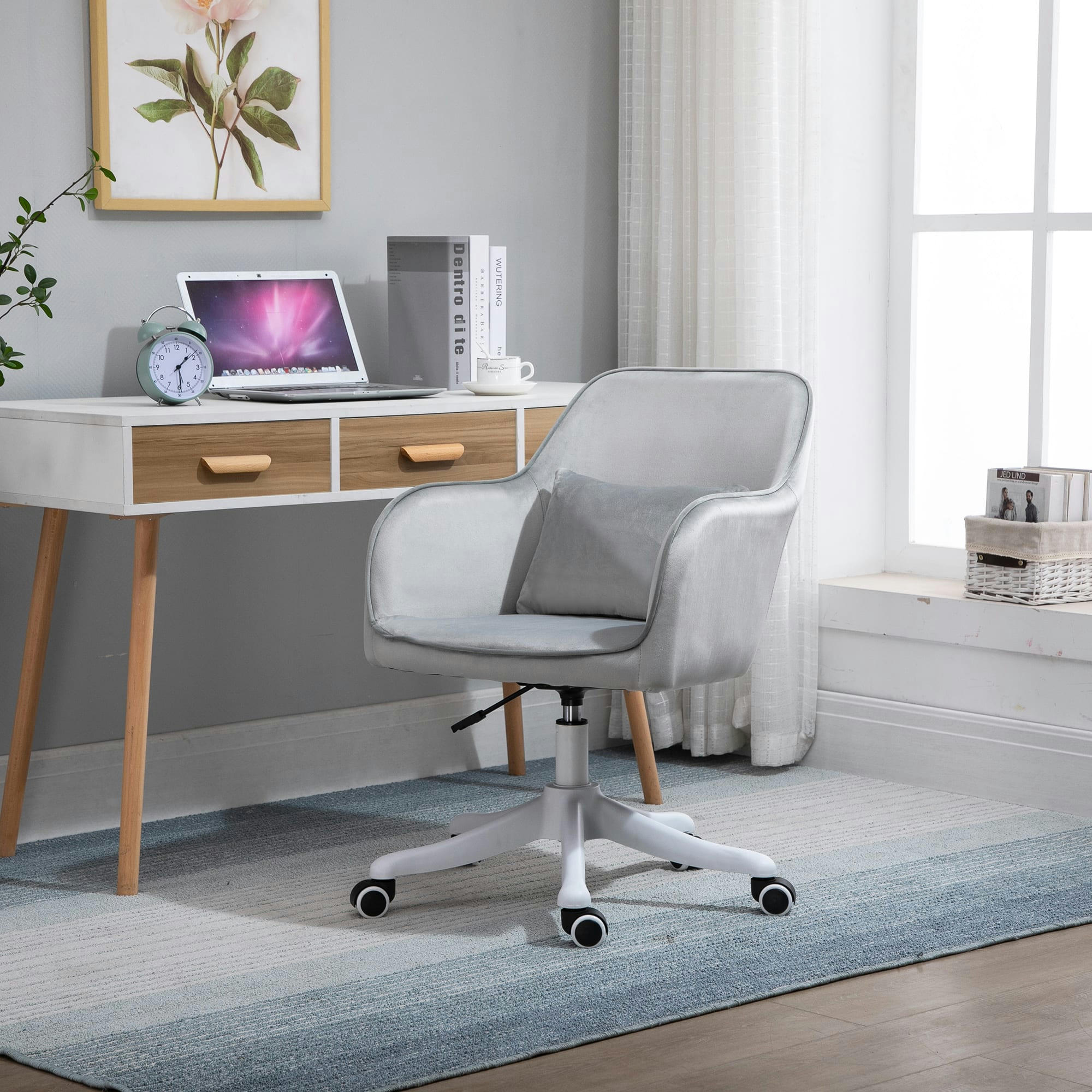 - Chaise de bureau massante velours