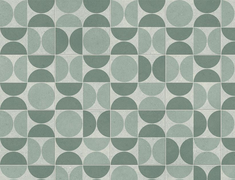 PVC Calypso Tile Grau, Grün