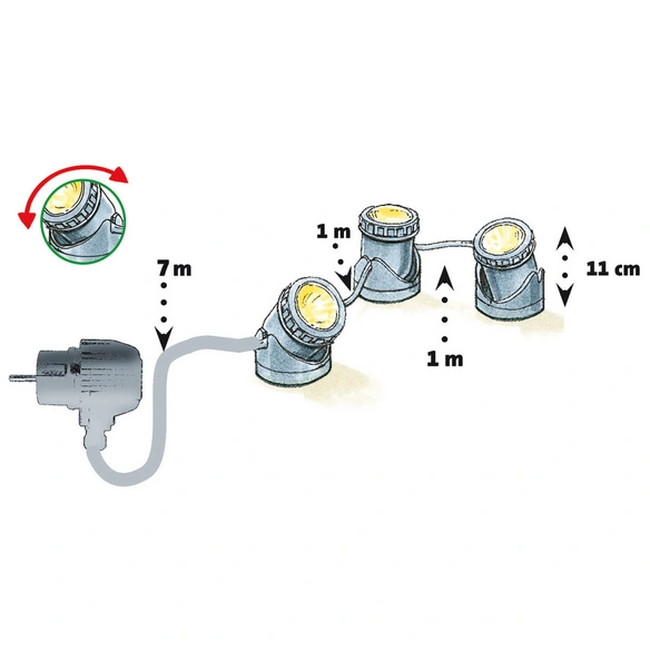 Lampe, 1.5 W, schwarzgrau