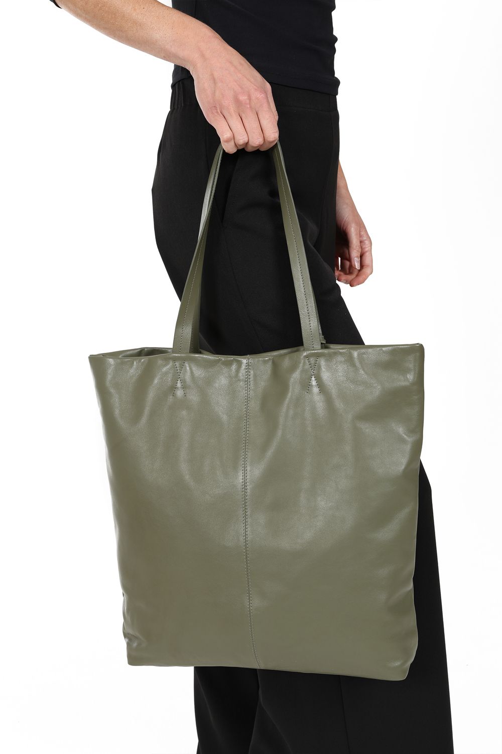 Hot Squash Soft Leather Shopper