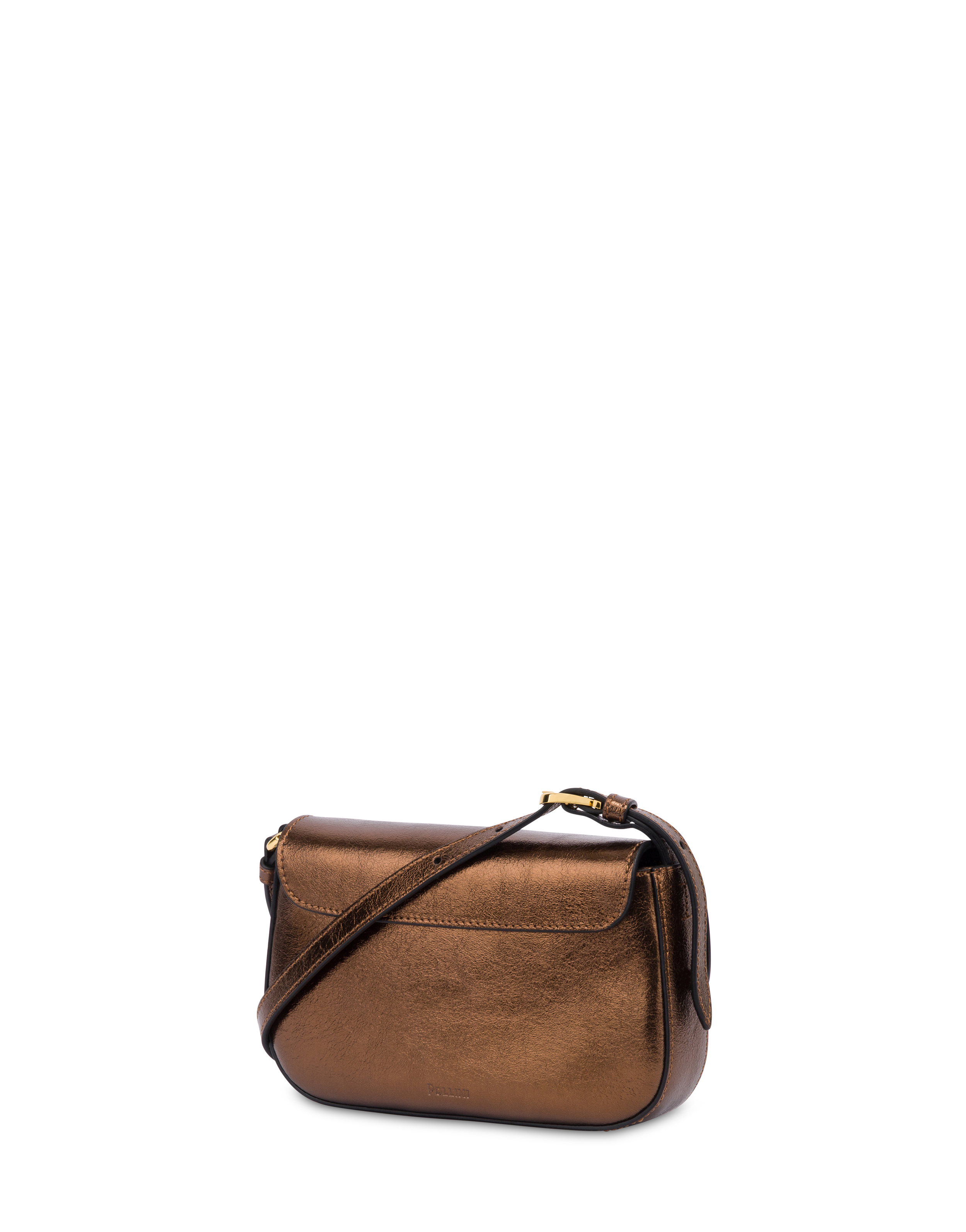Crossbody Bag Fence Small In Vitello Laminato Cuoio