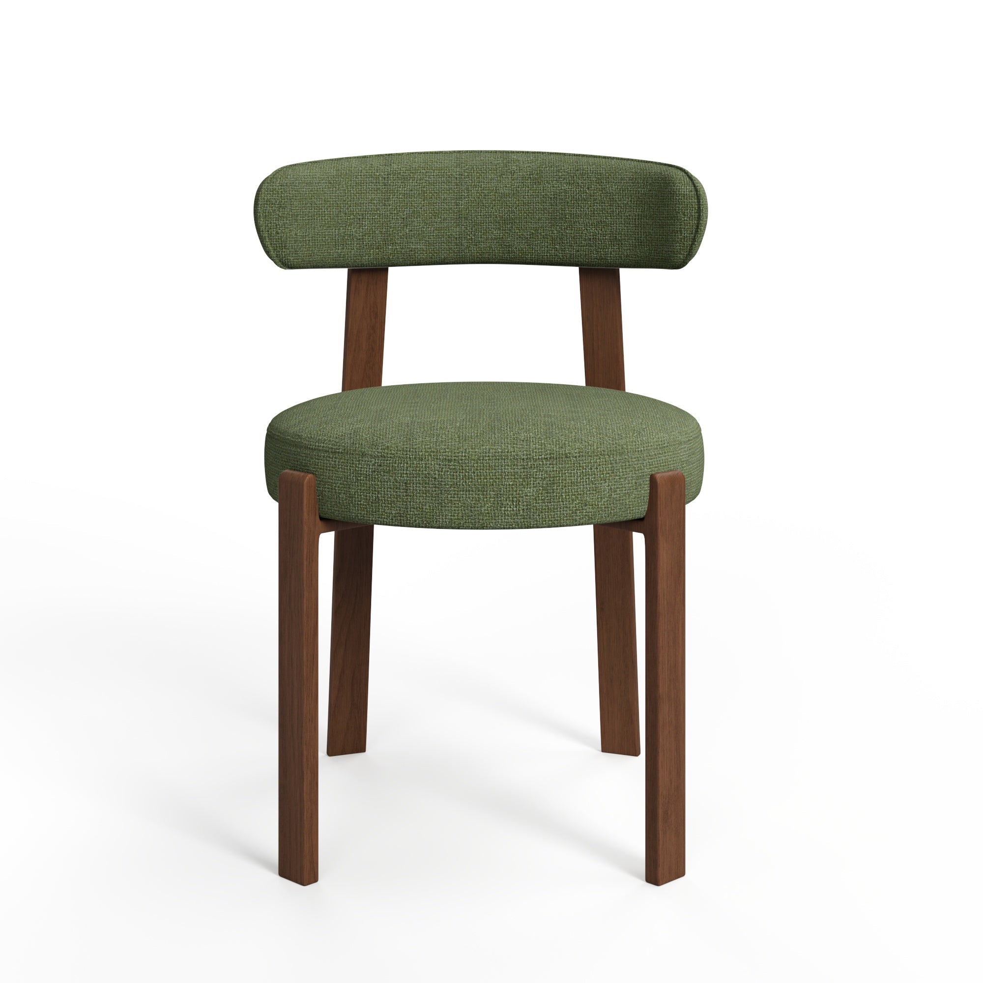 Sia Home - Set van 2 stoelen JUNA - chenille fluweel kaki groen 51cm