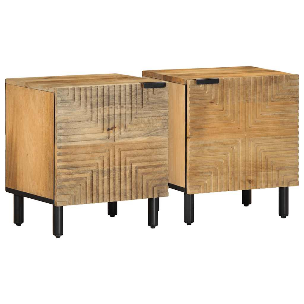 2x Szafka Nocna Drewniana Komoda Stolik Półka Nocna Do Sypialni 40x33x46 cm