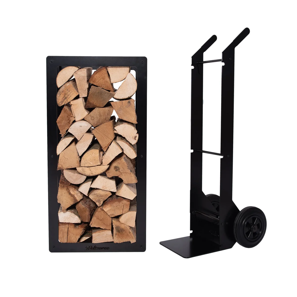 Weltevree - Holzstapler und Ofenkarre Woodstock (2er-Set)