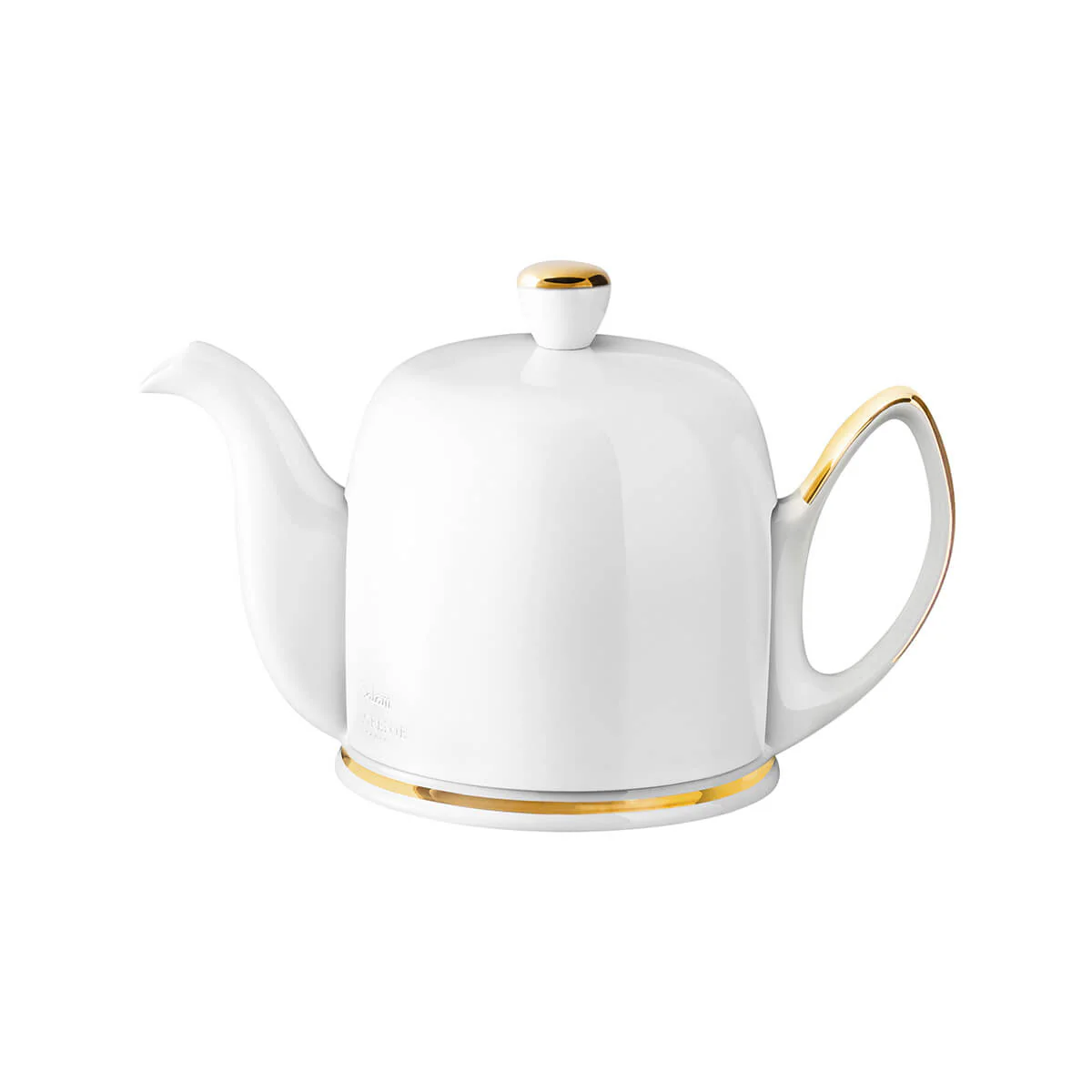 Theiere 4 tasses or cloche blanche