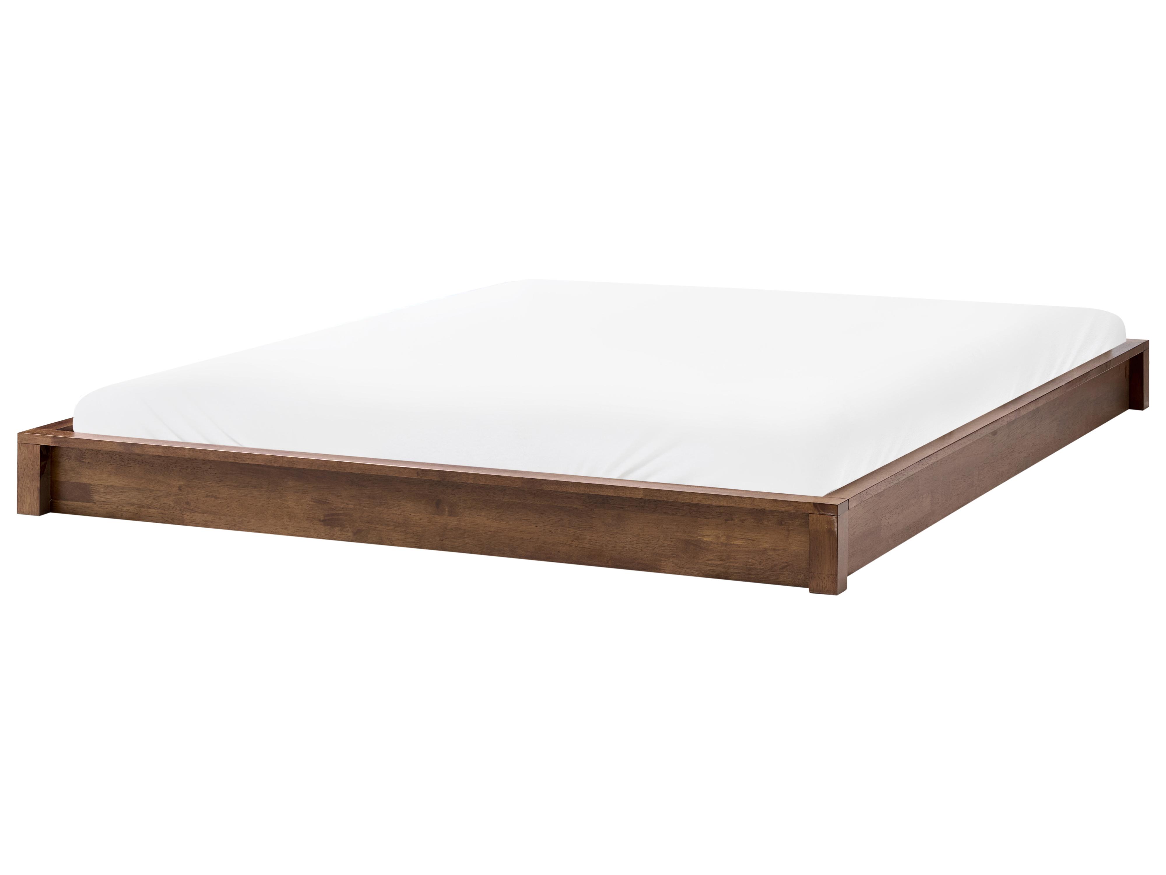 Bed without Headboard Wood ANTRAS 160 x 200 cm (EU King Size) Dark Brown