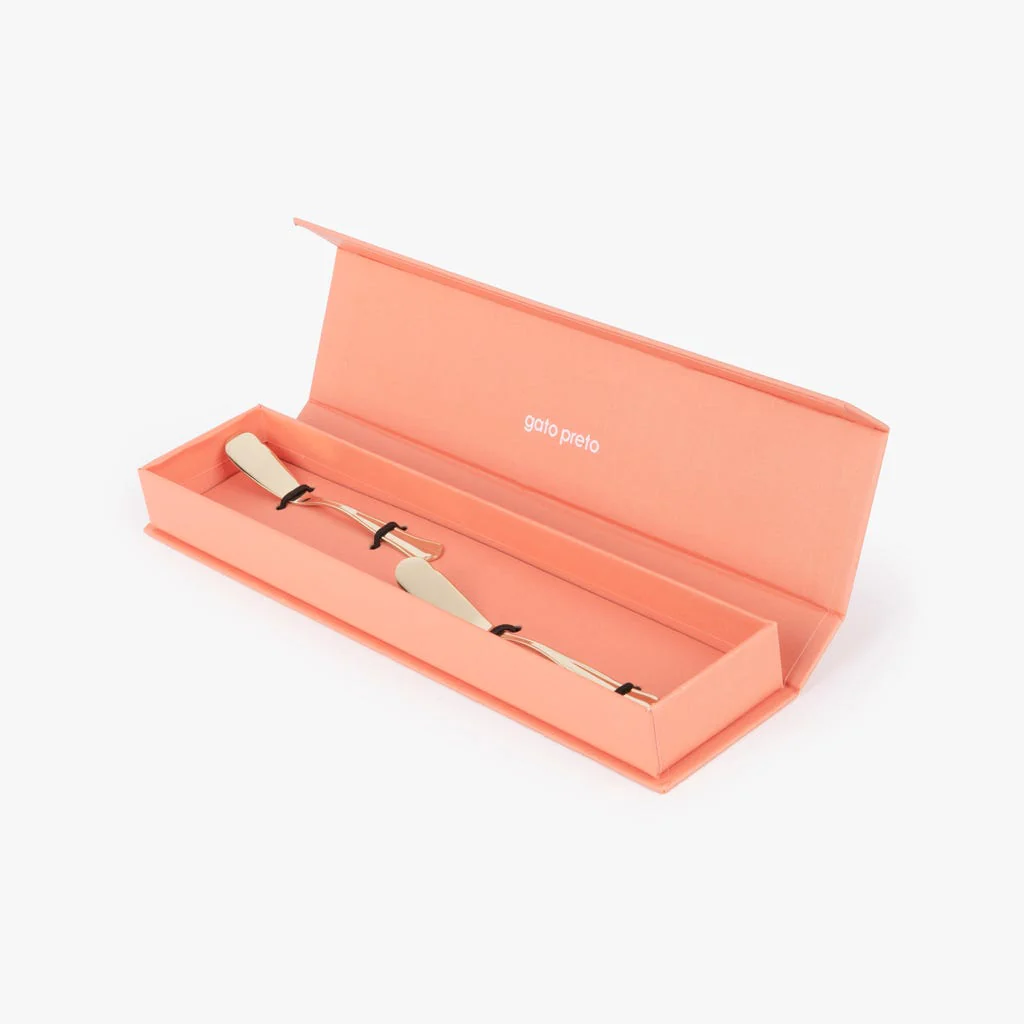 Conjunto 2 Espátulas em Aço Inox Dourado MARIE