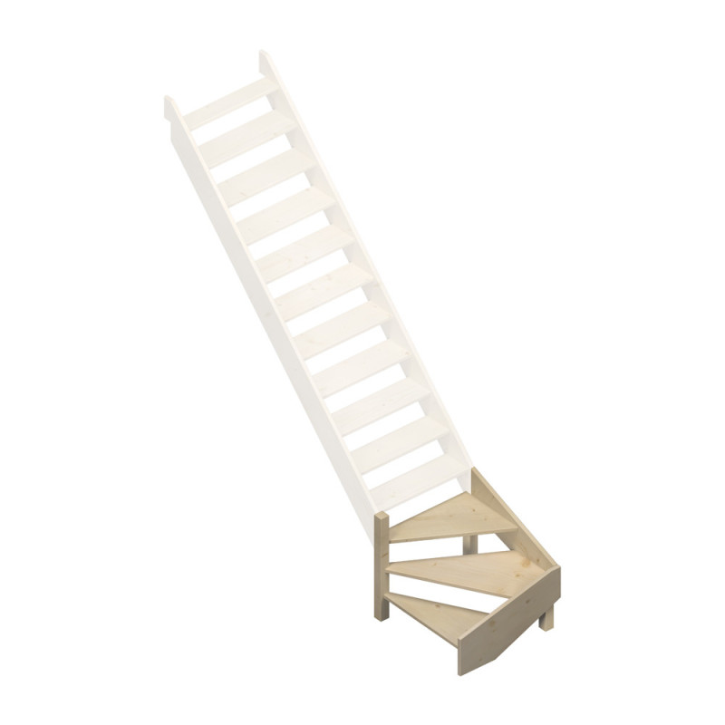 1/4 tournant bas gauche pour escalier Jura SOGEM