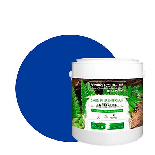 Bleu Electrique Peinture interieur aspect satin Natura - Bleu Electrique - 2.5L