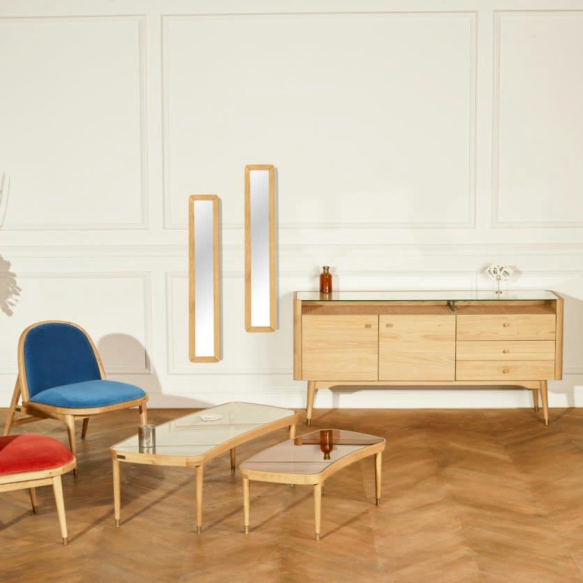 HUGUETTE - Miroir en chêne 110 cm