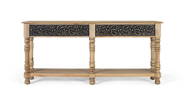 Console en bois de manguier au design artisanal