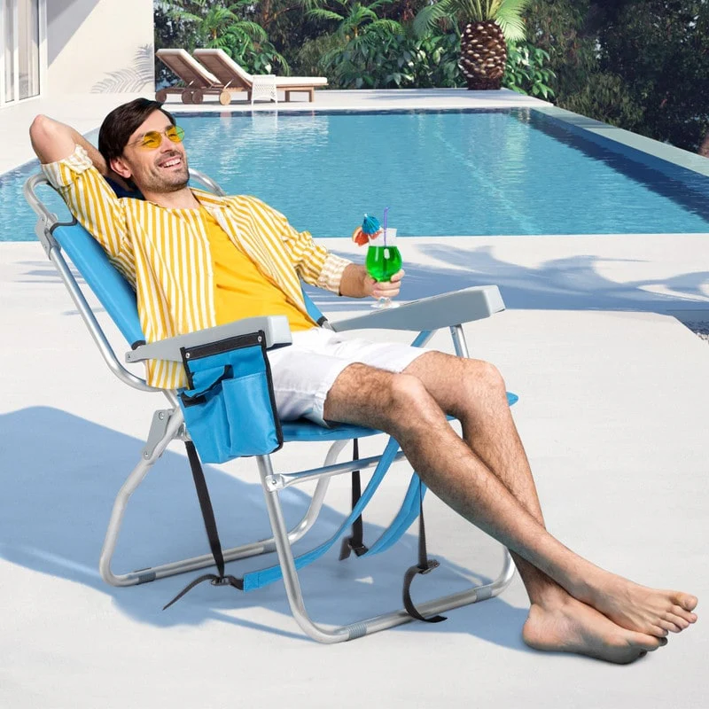 Outdoor Single Reclining Beach Chair