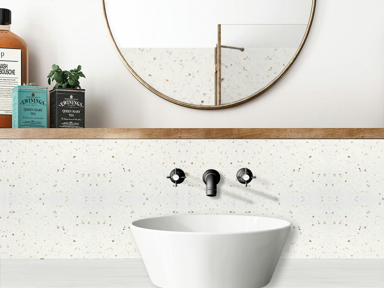 - Crédence adhésive terrazzo 40cmx2m