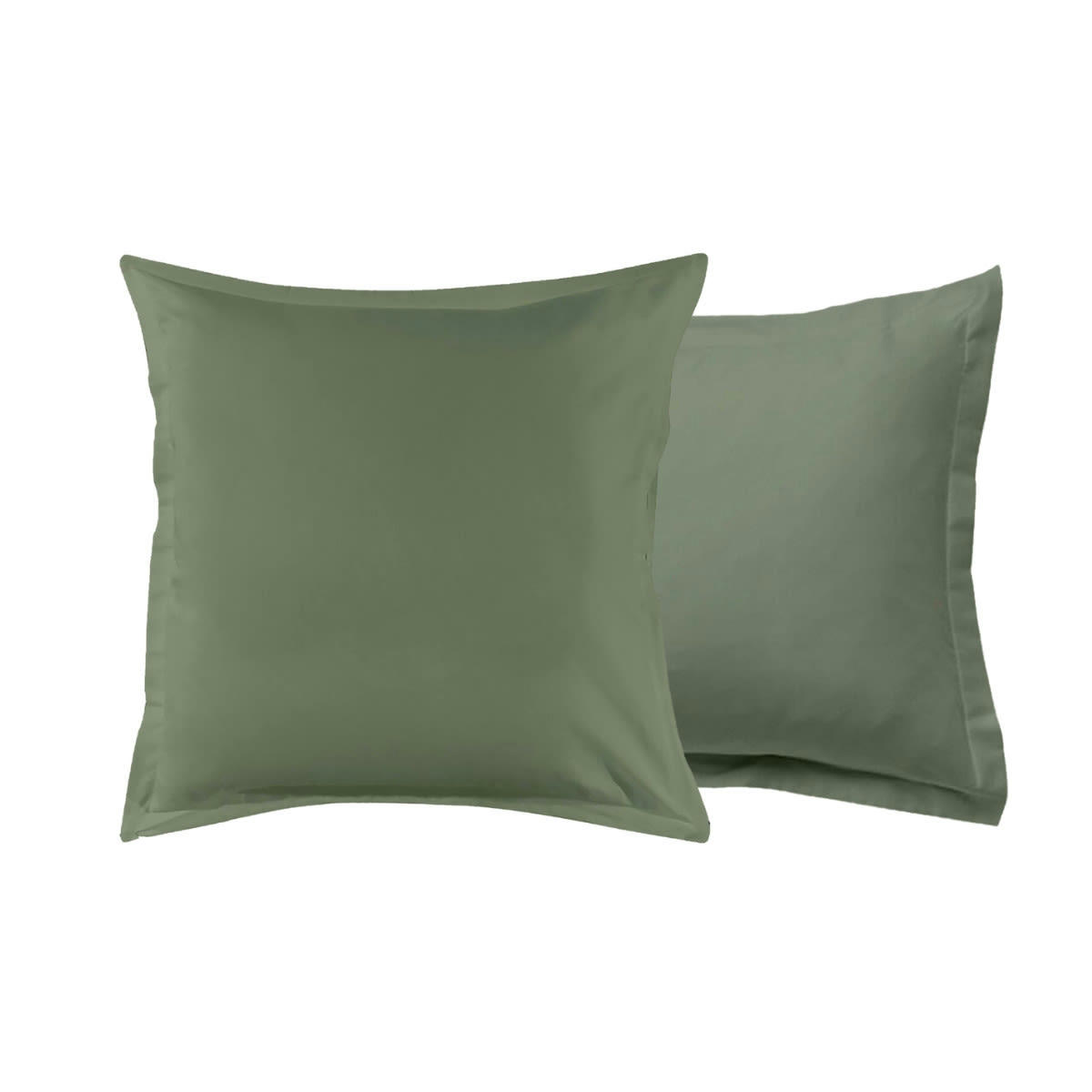 COTON UNIS - Taie d'oreiller coton  unie sauge 64x64cm