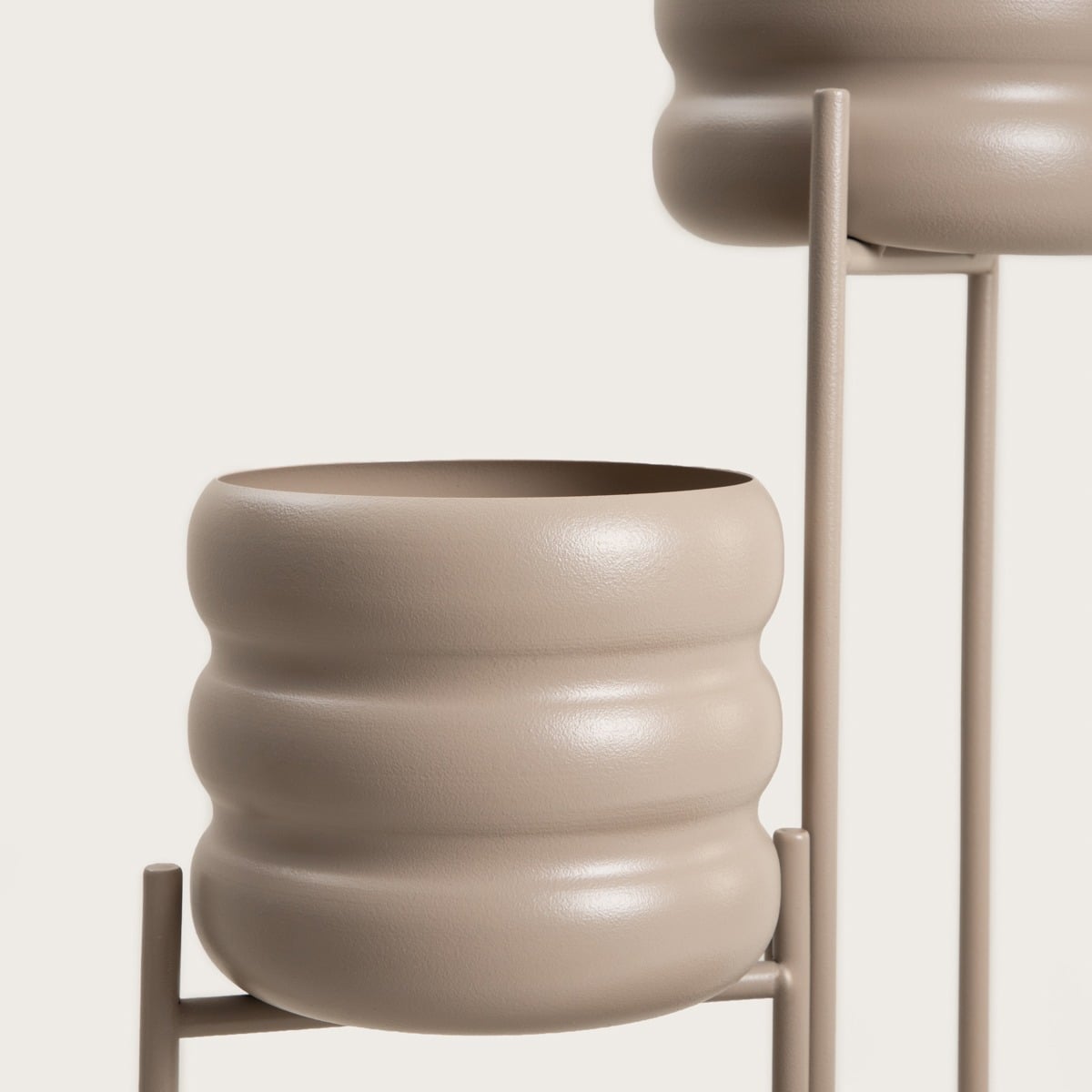 Kwietnik BUUBLE potrójny beżowy 36x25x60 cm
