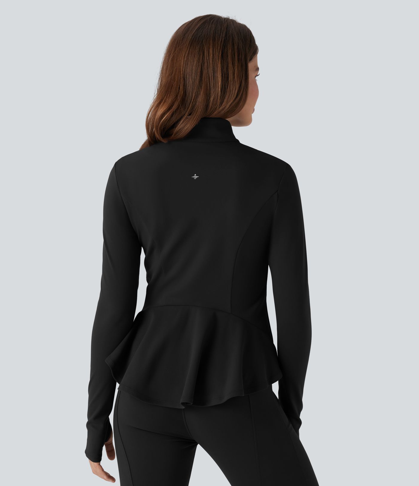 Veste ajustée col montant zippée avec passants pouces et ourlet à volants DayStretch avec poches