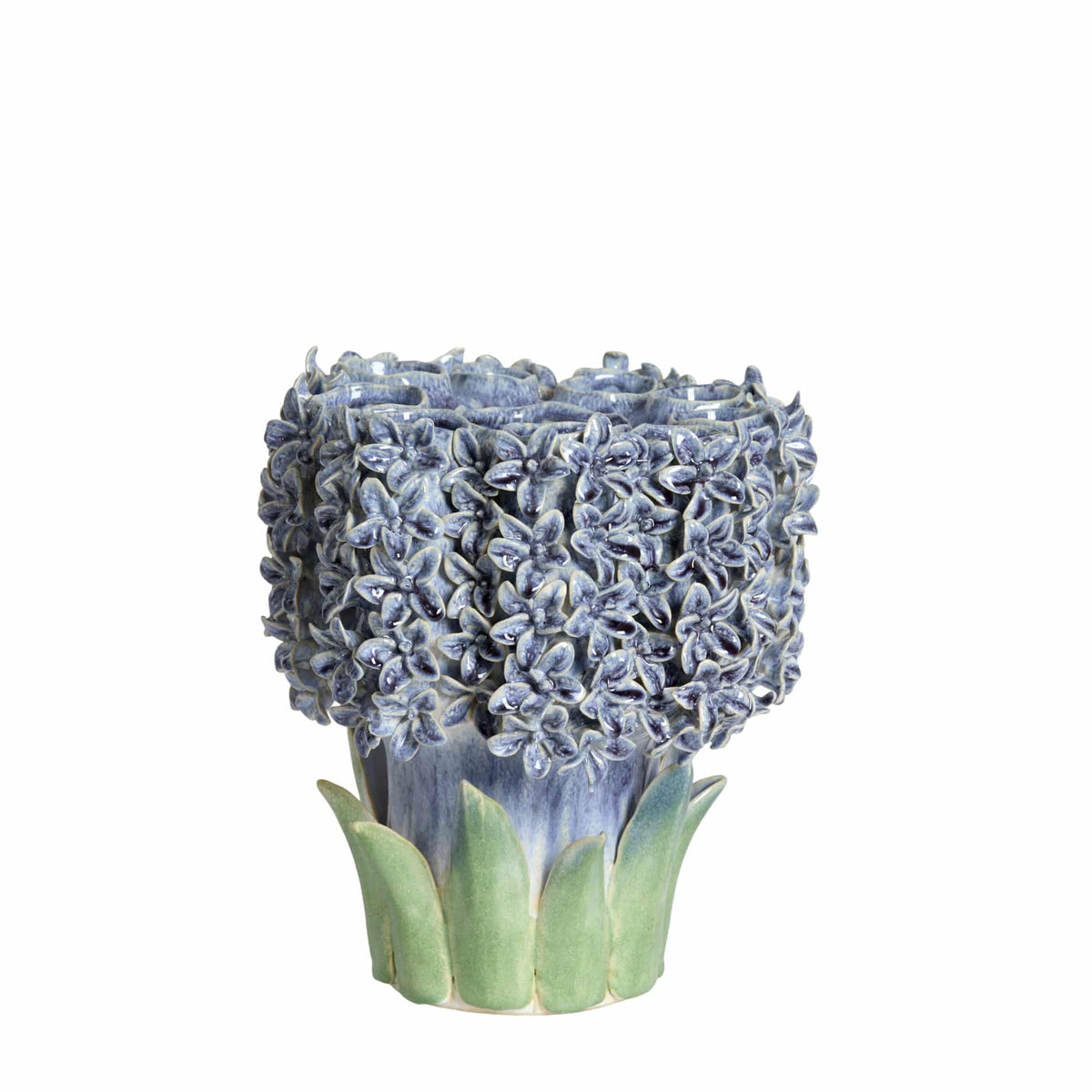 Light & Living vaas Flower - blauw - 30x29x32.5cm