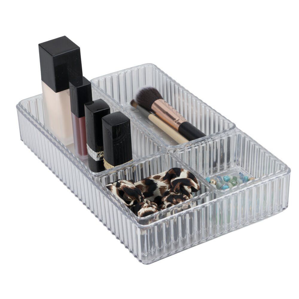 Rangement cosmétique x5 plastique transparent