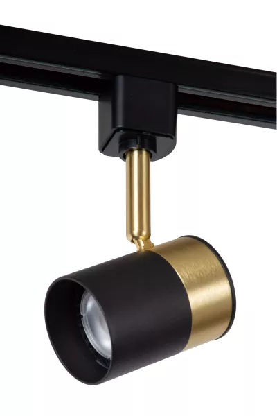 Spot okrągły czarno-złoty Track 1xGU10x5W wym:12,5x5,6x5,6cm IP20 Lucide