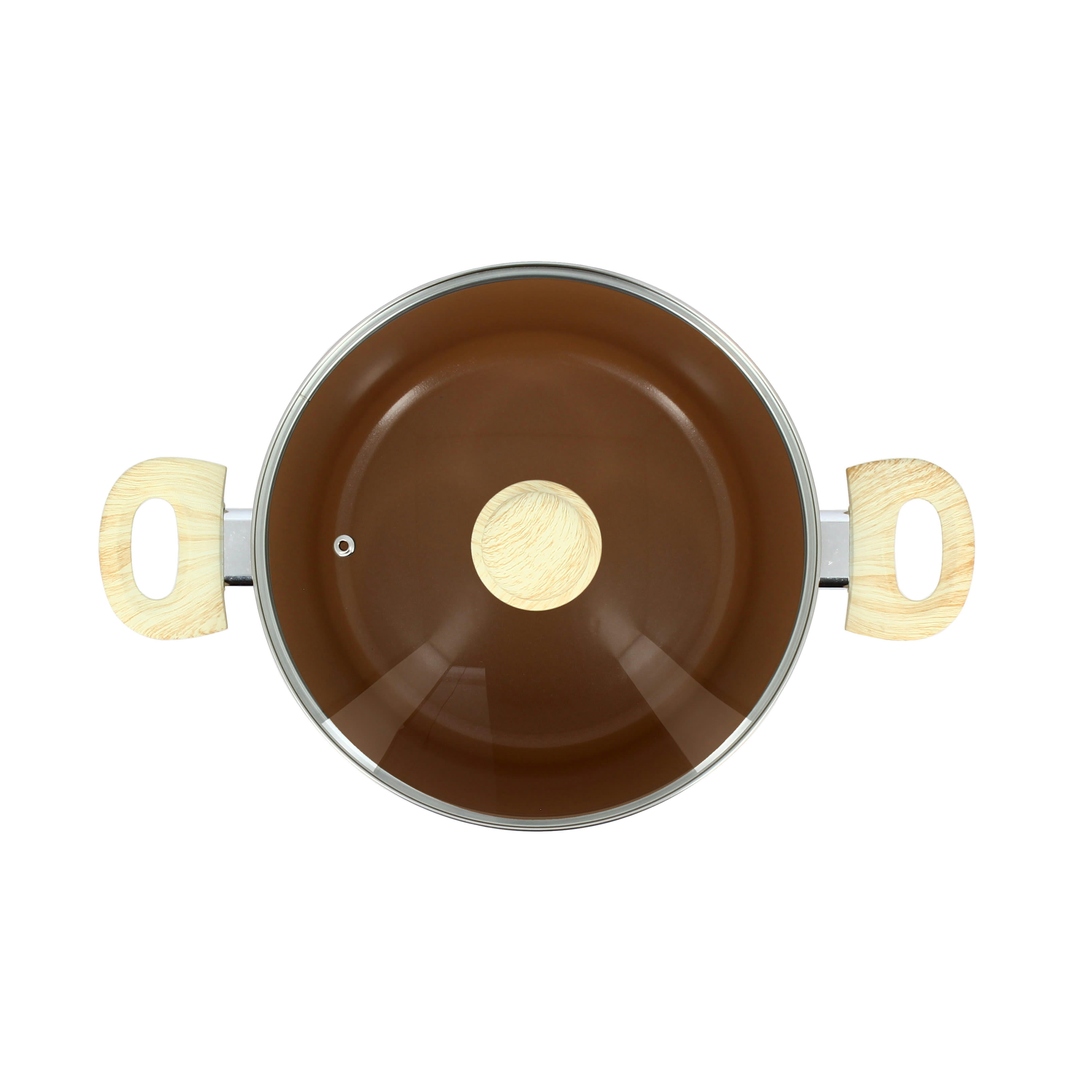 COLORAMA - Faitout en aluminium Ø24cm noisette - compatible induction