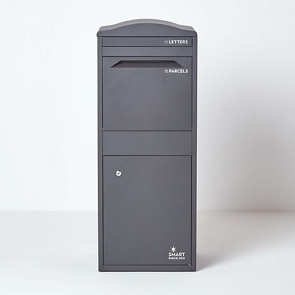 Boîte aux lettres 1 porte Boîte à colis SMART PARCEL BOX Large Gris foncé en acier