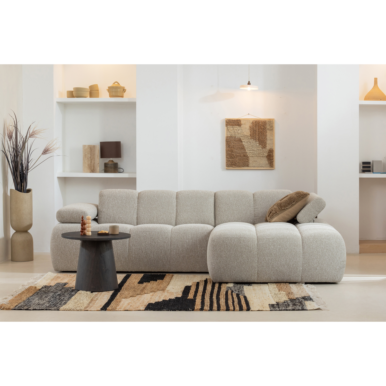 WOOOD Maan Salontafel - MDF - Donkerbruin - 40x80x80