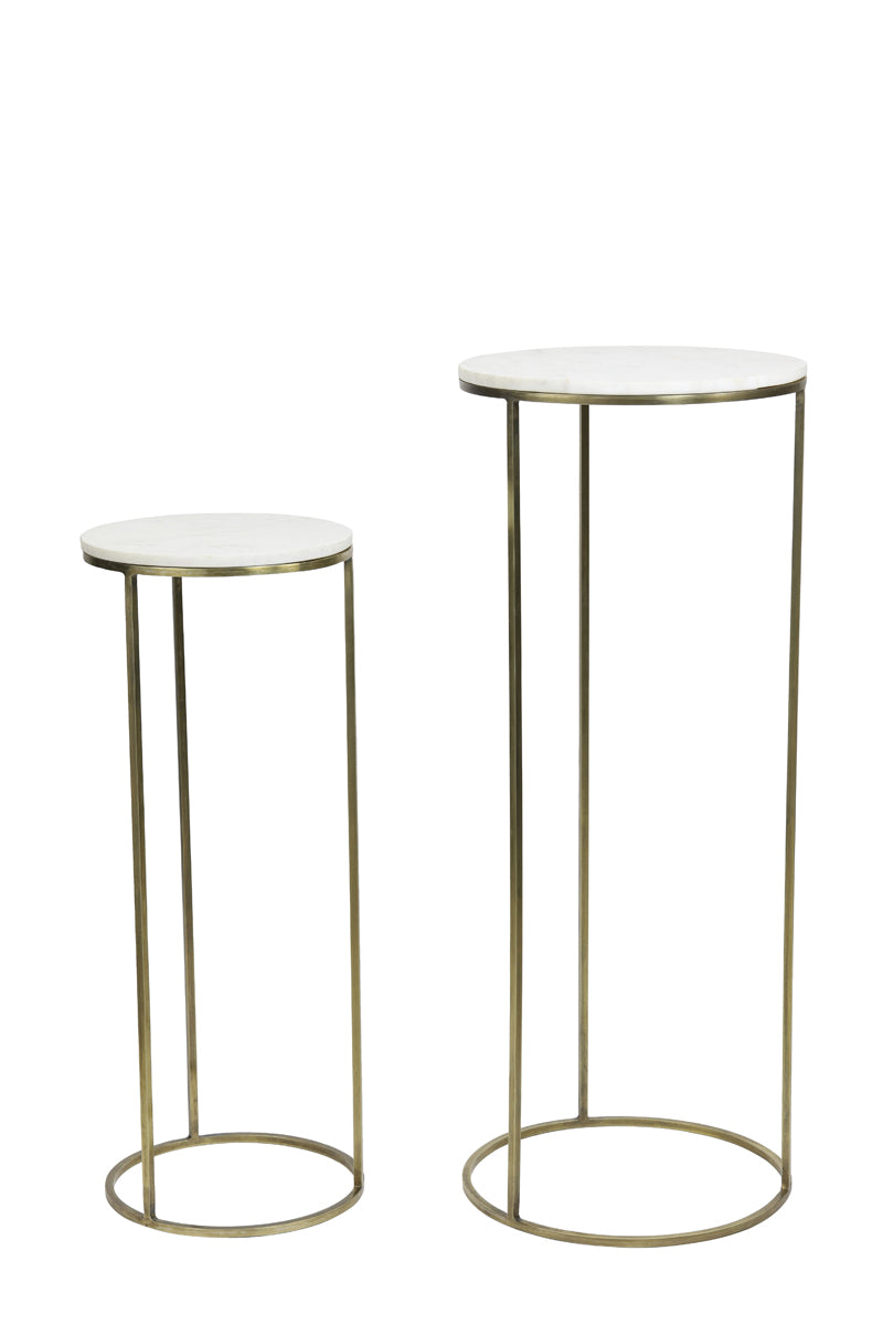 Light & Living zuil RICARDO - Ø41x102cm - wit - Set van 2