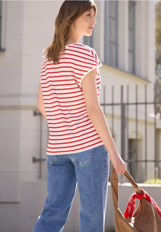 Dropped Shoulder Shirt mit  Streifen