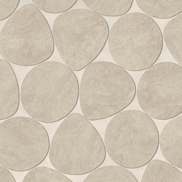 Carrelage effet Pierre Calcaire Gris Brume Galets XL 59,5x59,5x0,9 cm Rocalta - Sol extérieur (vendu par carton de 1,022 m²) - RO'