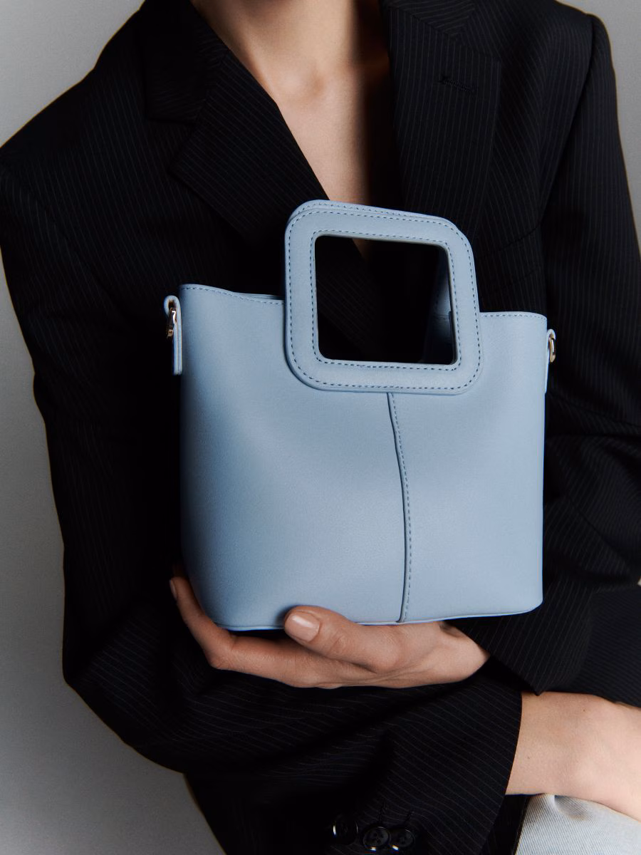 Crossbody Bag With Geometric Handle