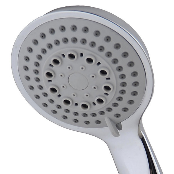 Kit barre de douche 3 positions avec équipement rond SUA, finition chrome poli, en acier inoxydable Kibath