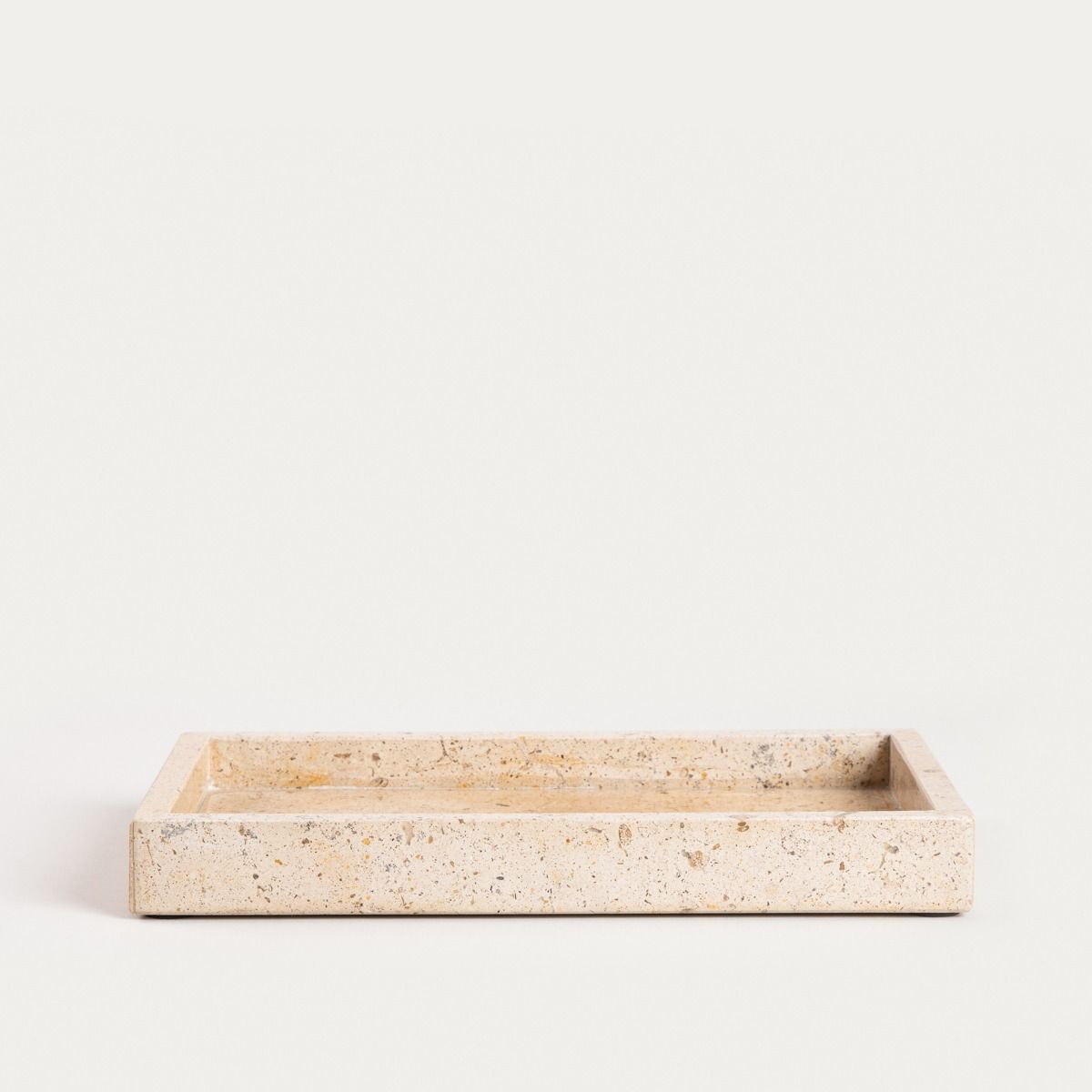 Taca dekoracyjna MARMURI z beżowego marmuru 25x15x3 cm