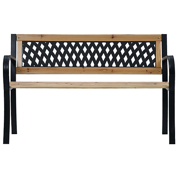 Banc de jardin meuble de patio bois Helloshop26
