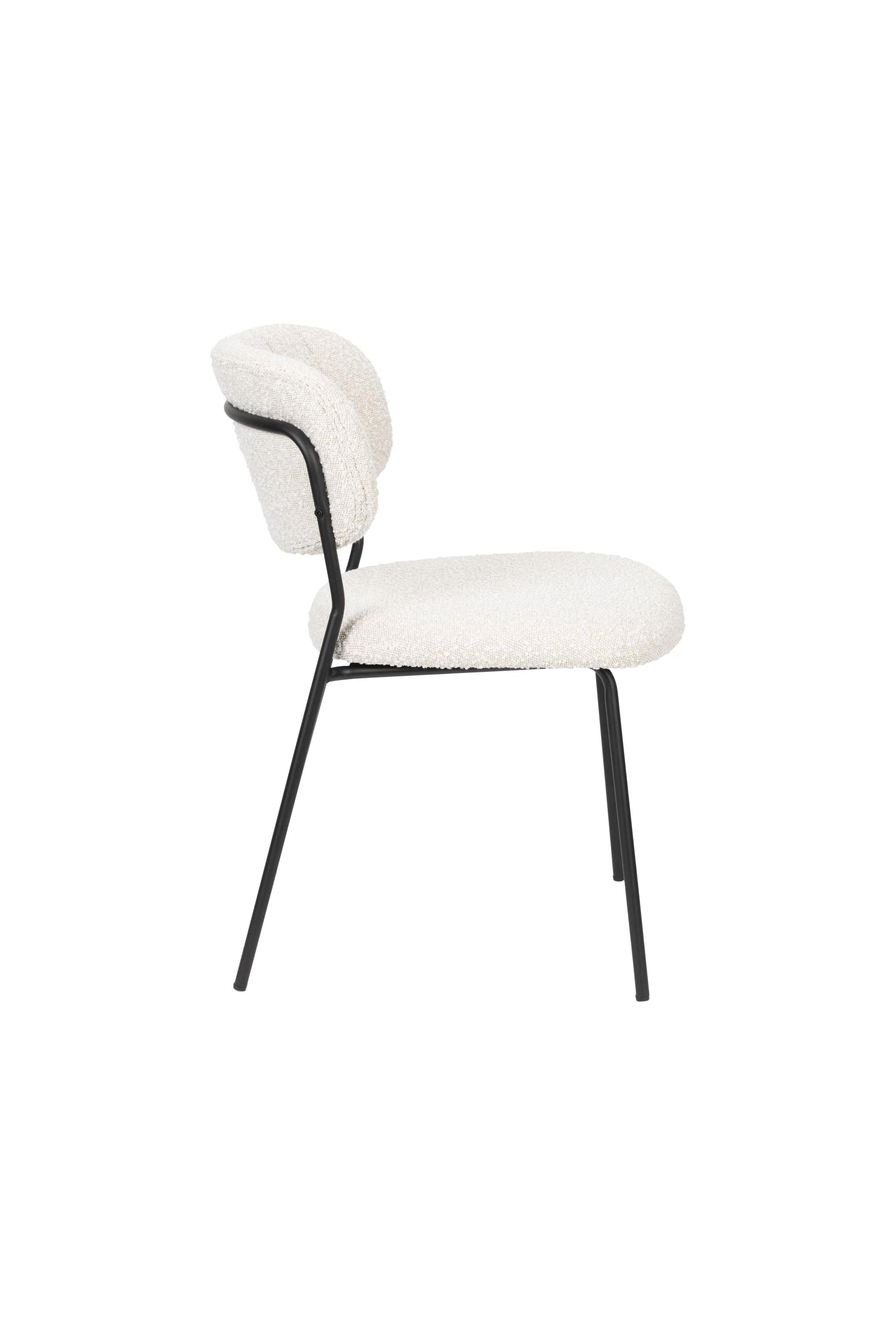 Set van 2 eetkamerstoelen Alina blouclé