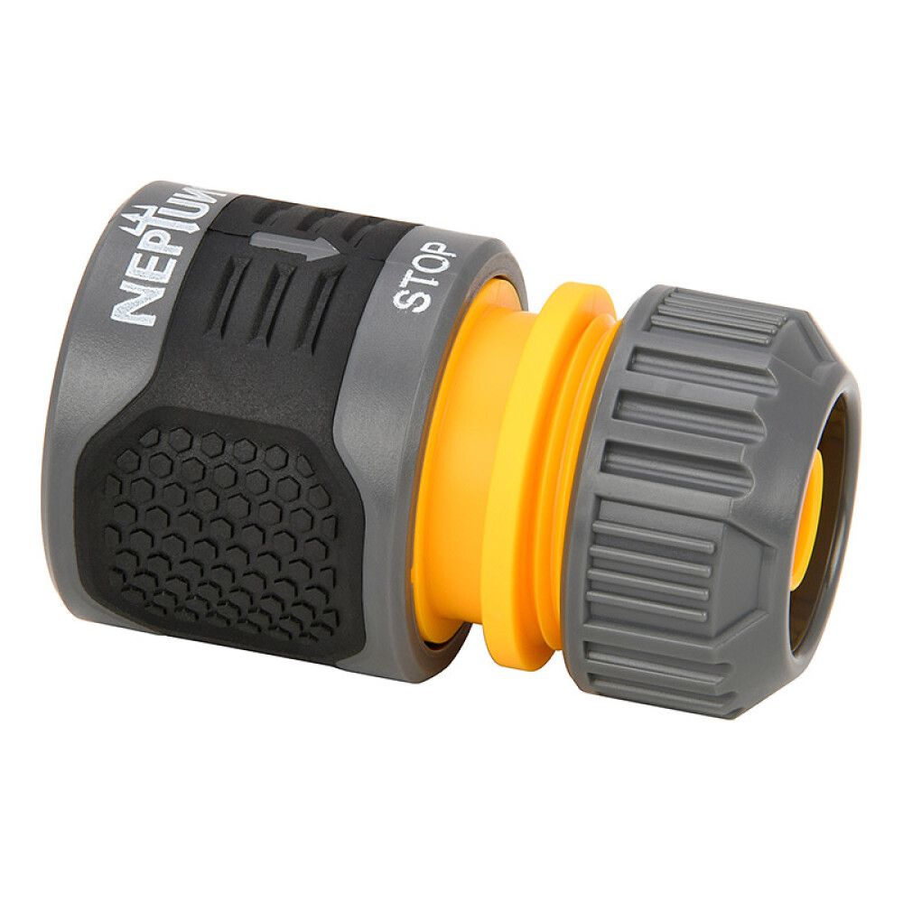 SLANGEKOBLING NEPTUN QUICK-CONNECT MED VANNSTOPP 1/2"-5/8"