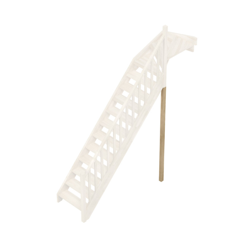 Poteau de support pour rampe type A ou T pour escalier Provence 1/4 tournant haut SOGEM