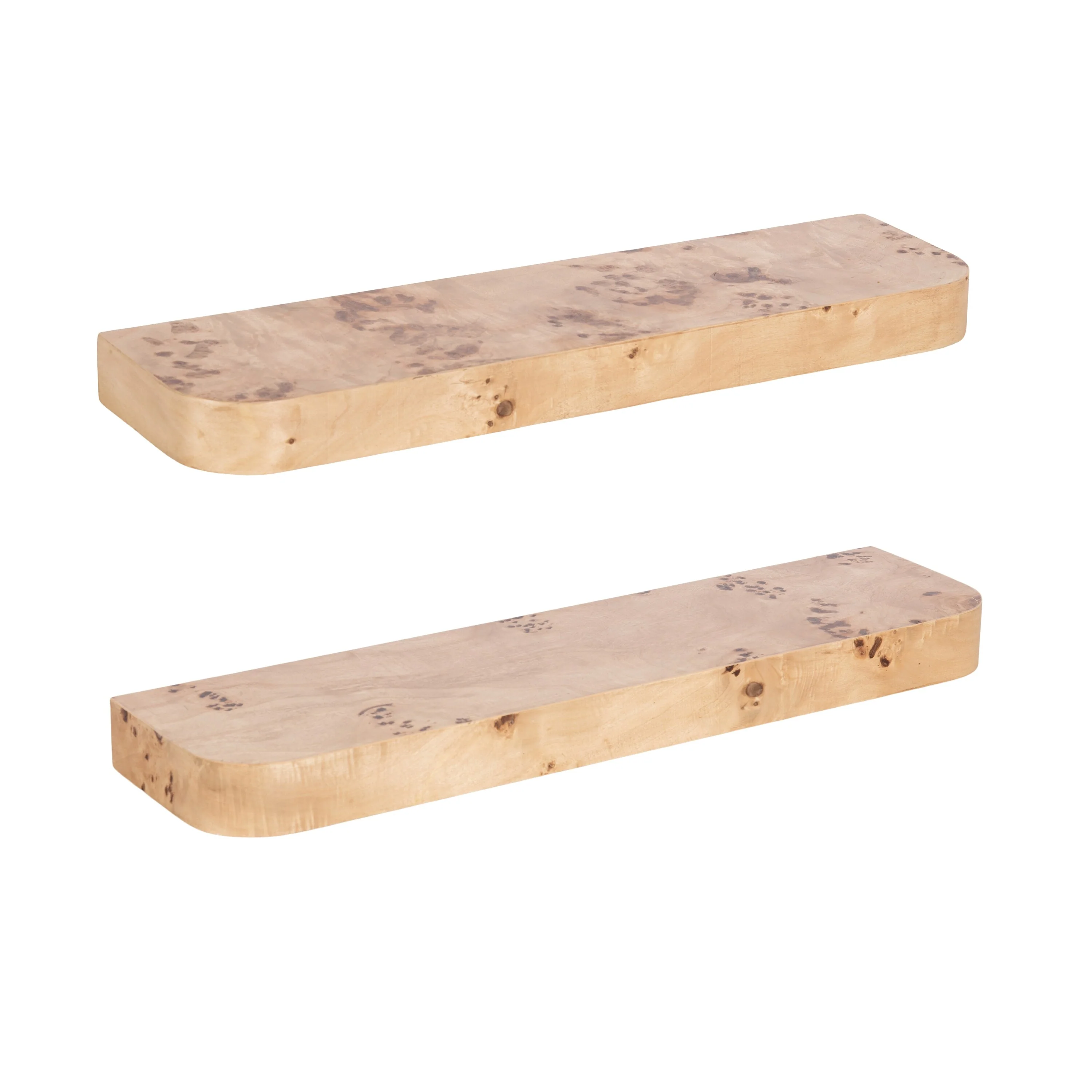 Kate and Laurel Burlock Floating Wall Shelves - 2 Piece 24 Inch