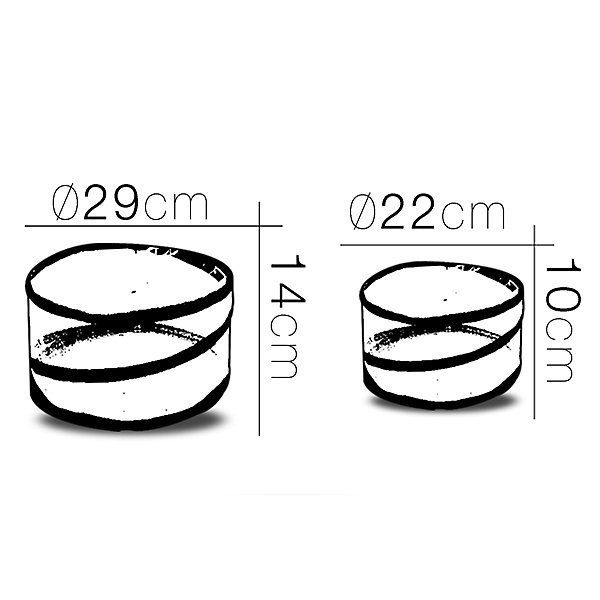 Lot de 2 couverture de nourriture, cloche alimentaire réutilisable pliable en deux tailles, anti-insecte - D 29/22 x H 14/10 cm