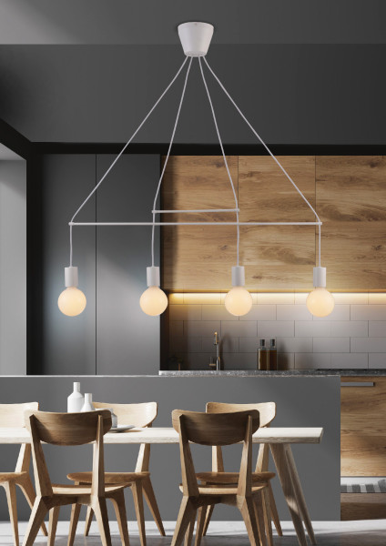 Lampa wisząca ALTO 4x40w e27 biały matowy