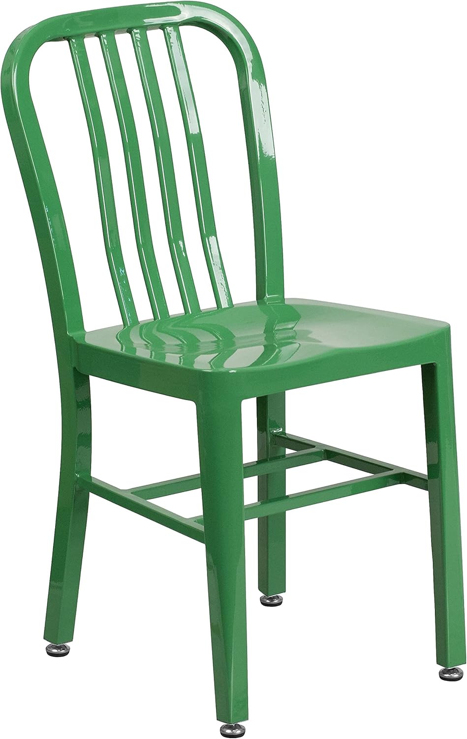 Flash Furniture Commercial Grade Green Metal Indoor-Outdoor Chair