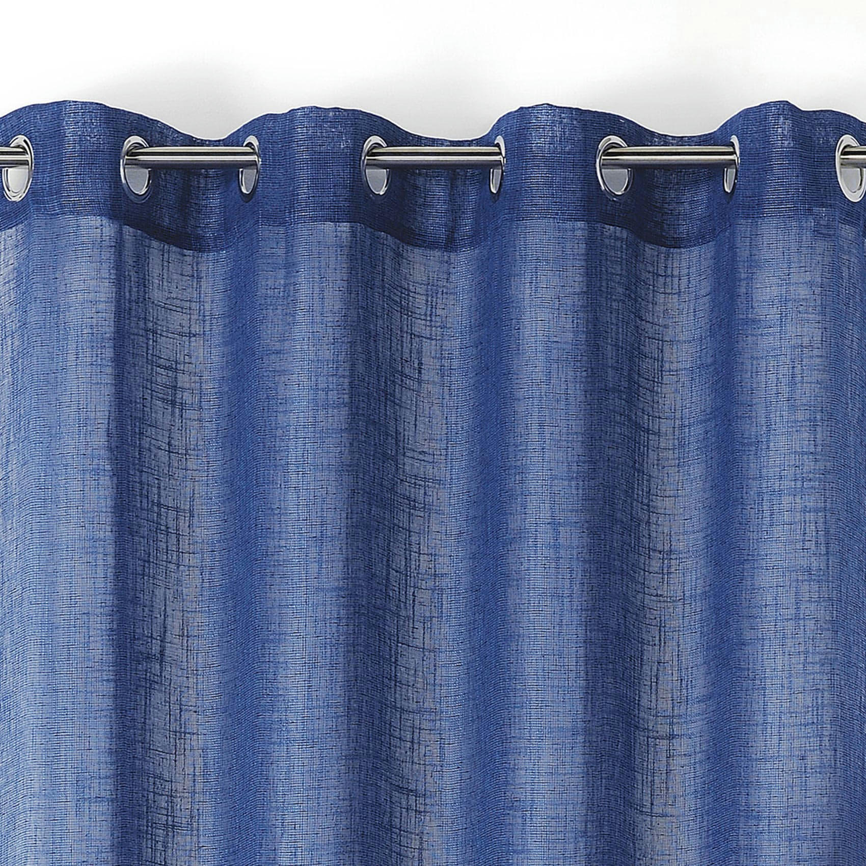 - Voilage uni et tamisant julie polyester bleu 140x240 cm