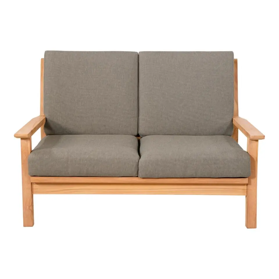 Les - Teak loungebank teak 124cm kussen