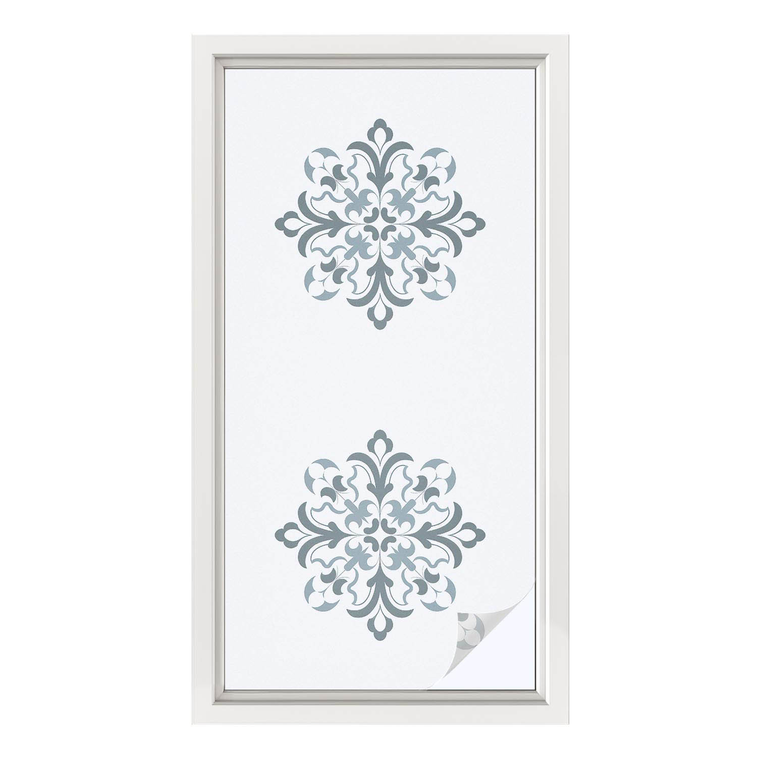 Folia okienna Klasyczny ornament ochrona prywatności 50x100 Wallfluent