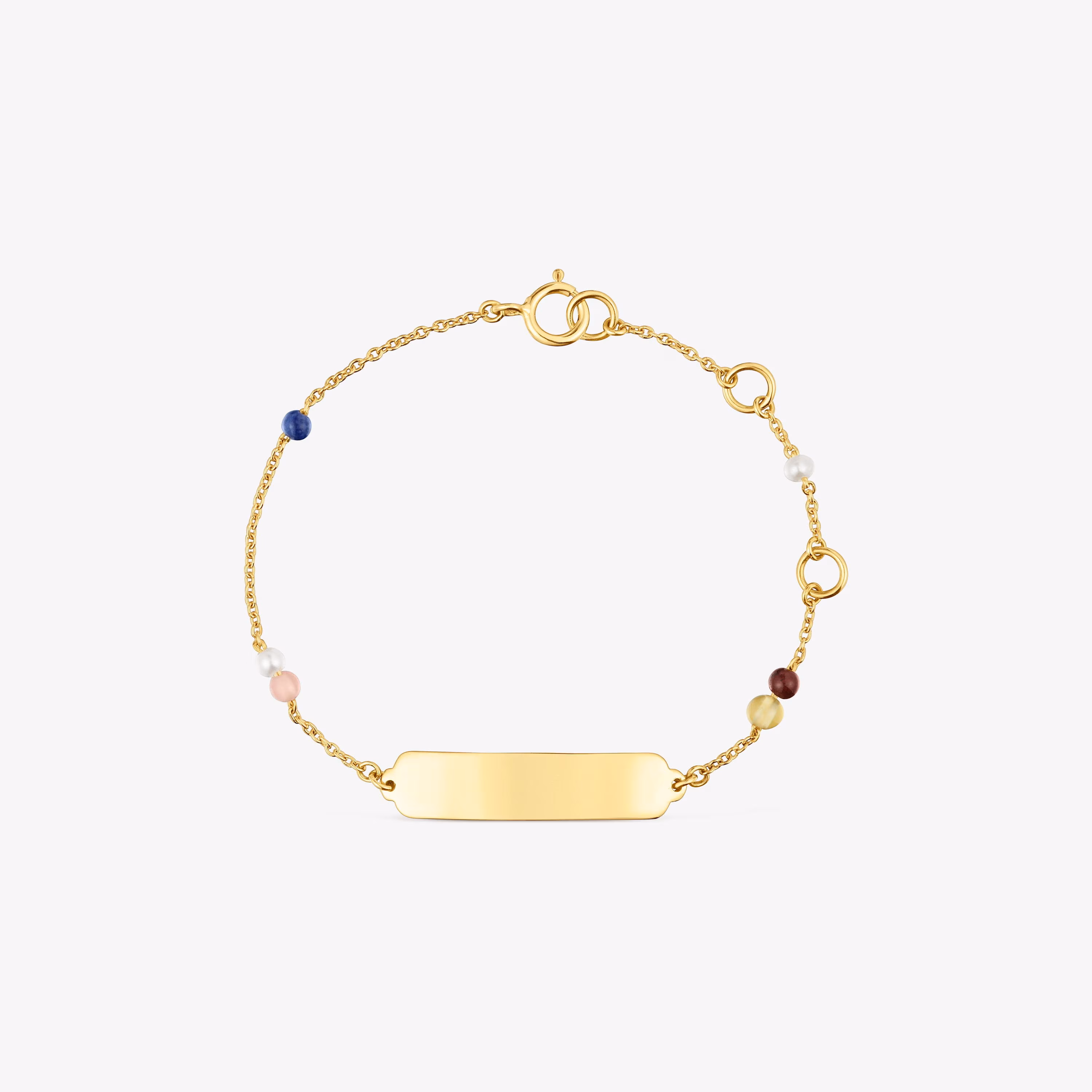 Pulsera placa de oro y gemas TOUS Baby