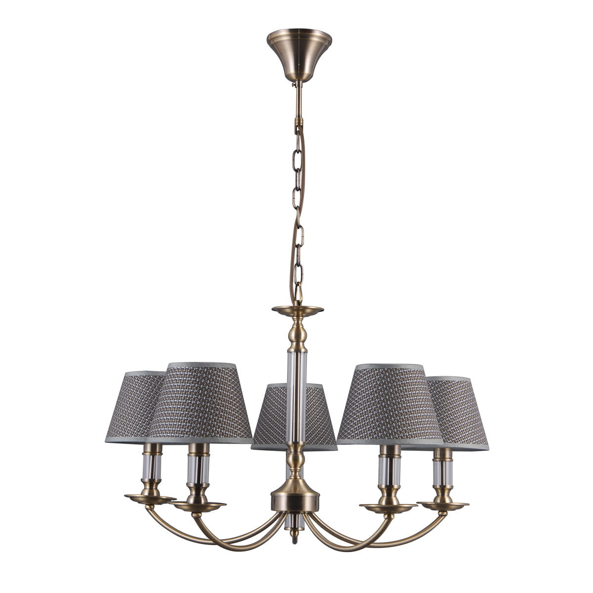 Żyrandol brąz antyczny Zanobi 5xE14x40W wym:89x67x67 Italux