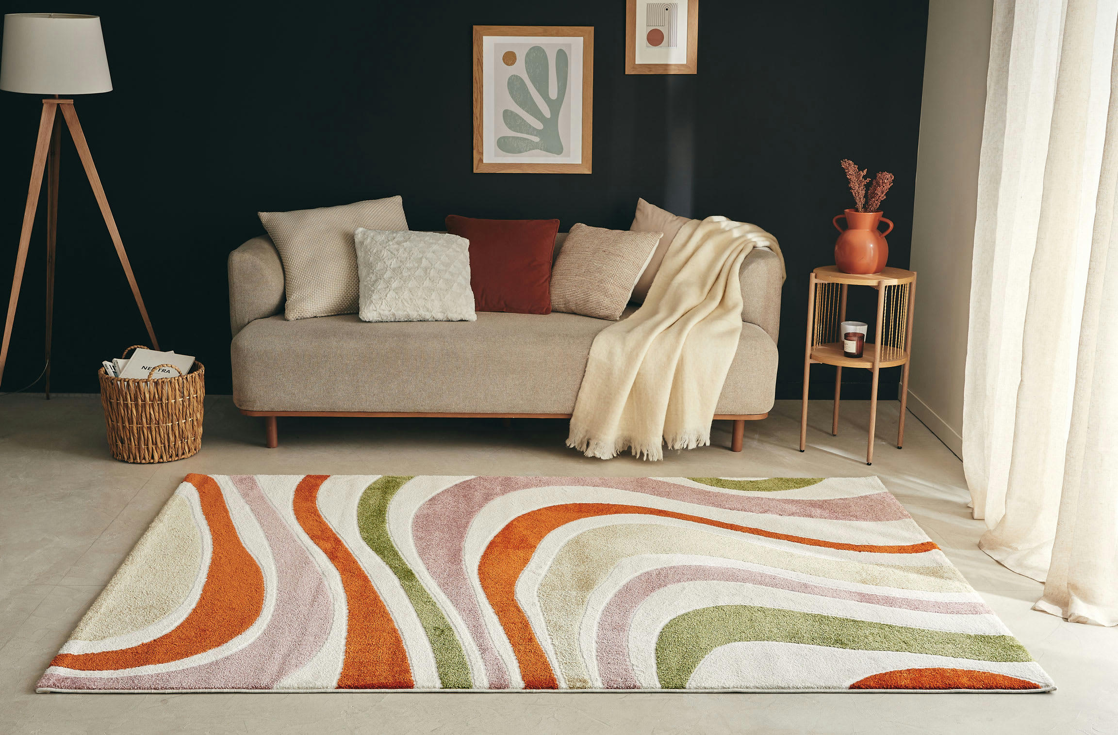 MEMPHIS - Tapis graphique à poils ras - multicolore - 200x290 cm