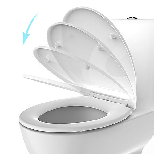 Abattant WC déclipsable avec frein de chute gris, MTK Versagrit