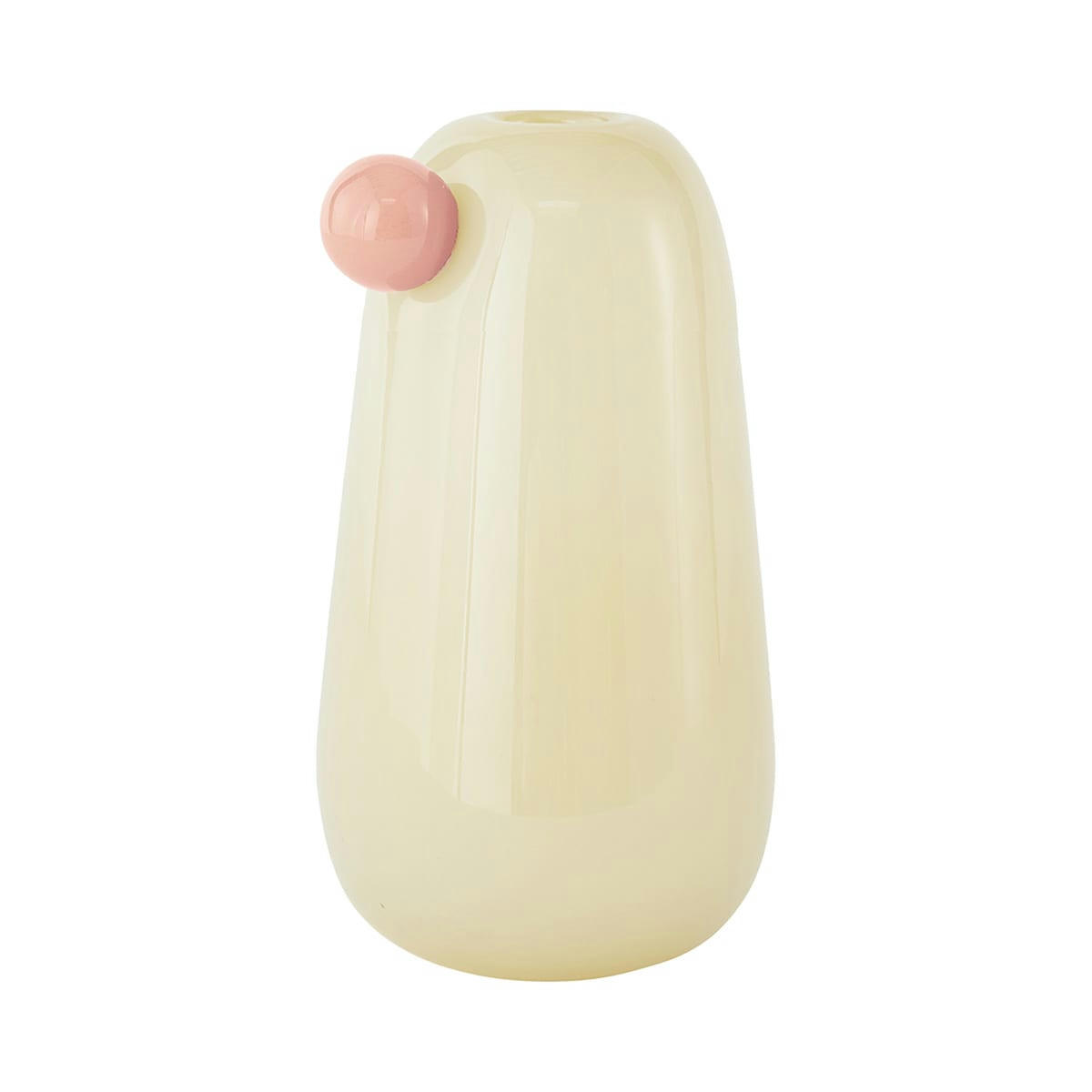 INKA - Vase blanc en verre Ø20xH34cm